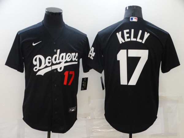 Men's Los Angeles Dodgers Active Player Custom Black Cool Base Stitched Baseball Jersey